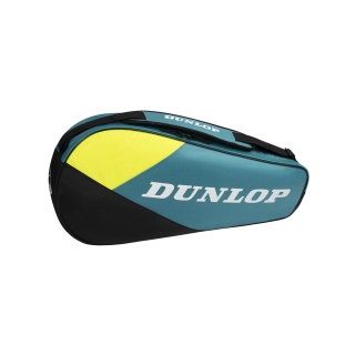 Dunlop Racketbag SX Club (Schlägertasche, 1 Hauptfach) 2025 blaugrün/gelb 3er